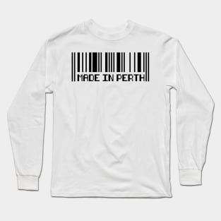 Made in Perth city barcode Australia Long Sleeve T-Shirt